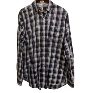 Peter Millar Button Down Long Sleeve Gingham 100% Cotton Men's Size‎ Large